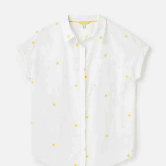 Joules white shirt blouse size 16 - Picture 2 of 7